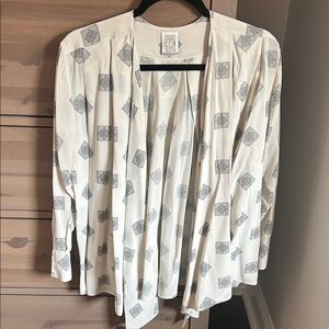 Elegant Cream and Gray Women's Blouse